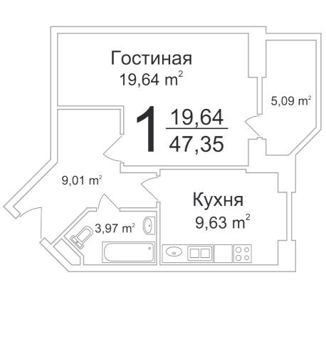 1 комнатная квартира МО, г. Люберцы , ул. Кирова , 35Ж